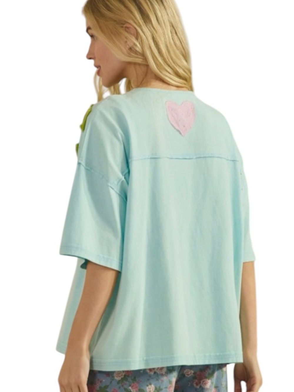 157:  SAGE + FIG NWT TOP SKY BLUE  (H4) - Picture 2 of 2
